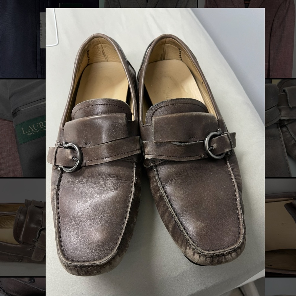 Salvatore Ferragamo Men's Brown Leather Loafers